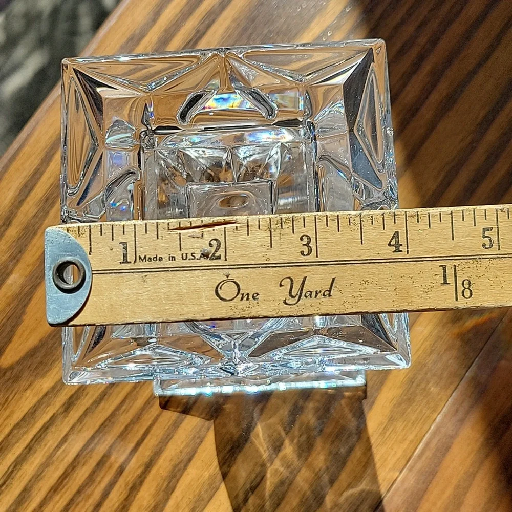 PARTYLITE P7374  7" 24% Lead Crystal Prism Pedestal Candle Holder - Picture 6 of 11